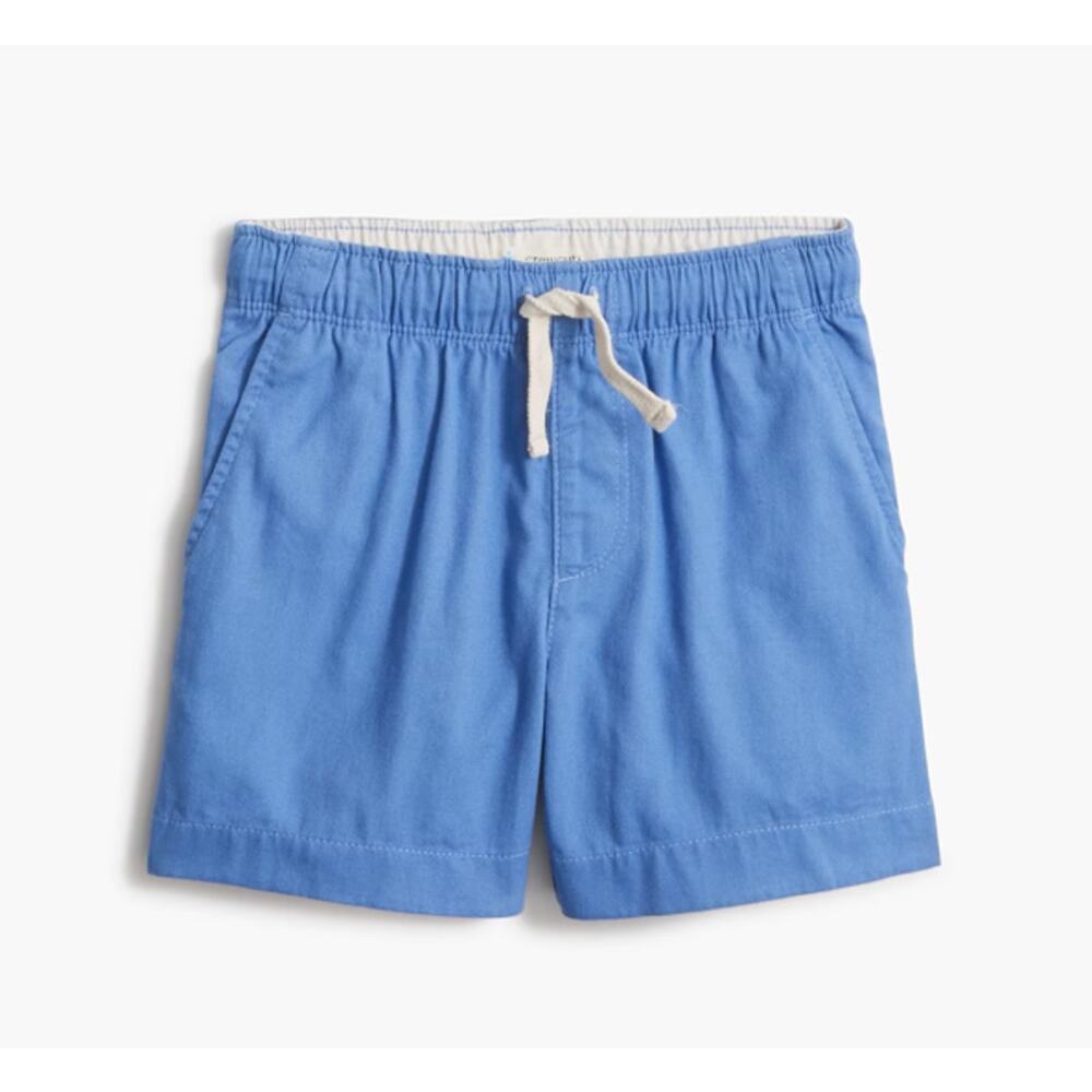 Crewcuts J.Crew Soft Twill Drawstring Dock Short Boys 6 Retro Blue Elastic Waist